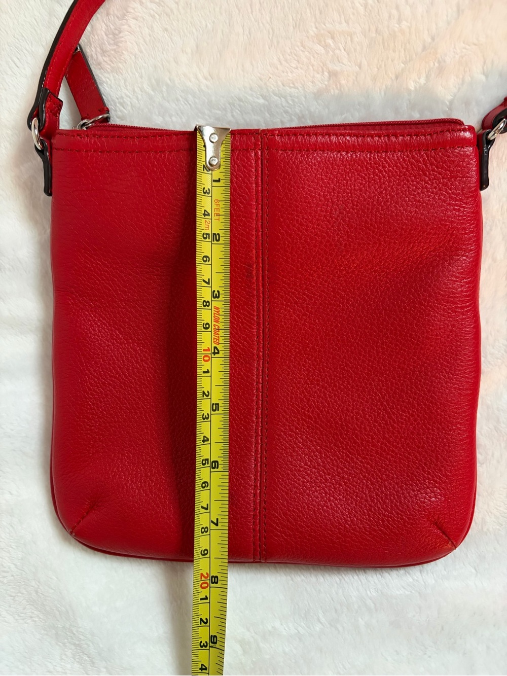 Red Leather Small Crossbody Bag - Calvin Klein - Picture 10 of 16